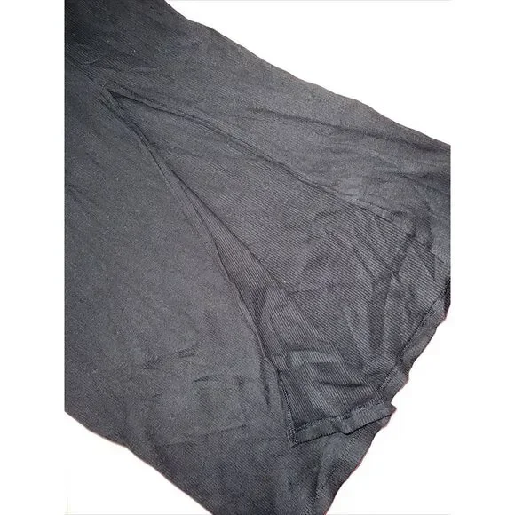 NWT Zara M DRESS ribbed BLACK long Stretchy Comfy SLIT - Picture 4 of 4